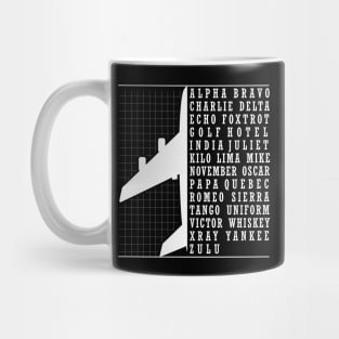 Phonetic Alphabet Airplane Pilot Flying Aviation Mug